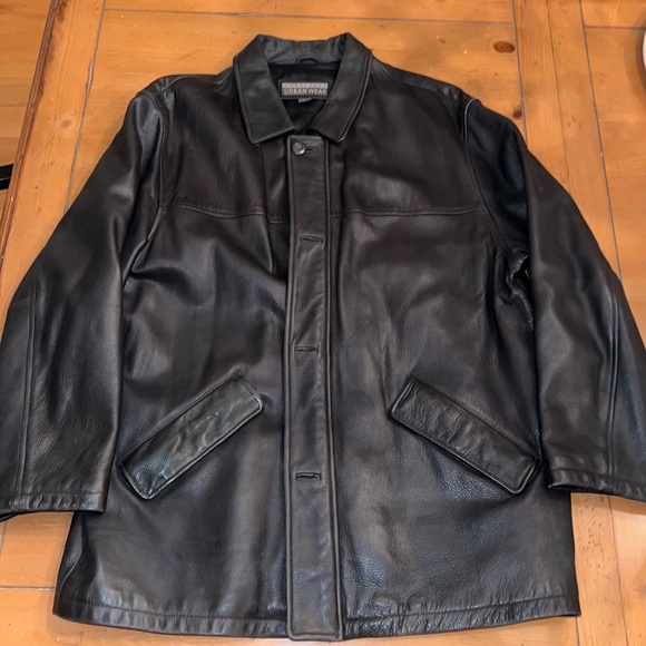 Mens “Structure” vintage leather jacket - size large - Picture 1 of 3